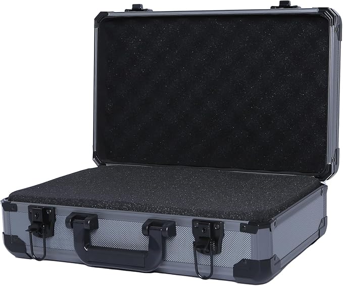 16in Reinforced Aluminum Hard Case with DIY Customizable Foam Inserts (15.9 x 9.7 x 4.8in Interior)