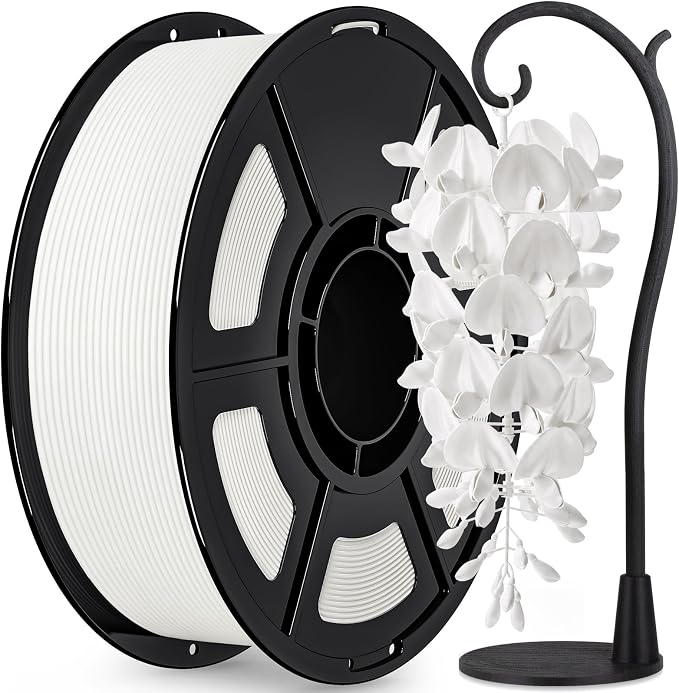 IEMAI Matte PETG Filament 1.75mm White 1kg, Smooth Matte Finish 3D Printer Filament with Minimal Layer Lines & Low Warping, +/-0.02mm Dimensional Accuracy