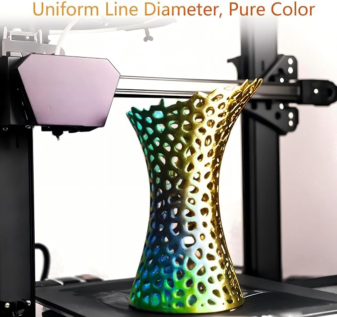 Pangda 3D Printer Filament Pla Bundle 1.75mm Multicolor, ±0.02mm Dimensional Accuracy, 3D Printing Filament for DIY Projects, Holiday Crafts(1 kg,Gradient Color)