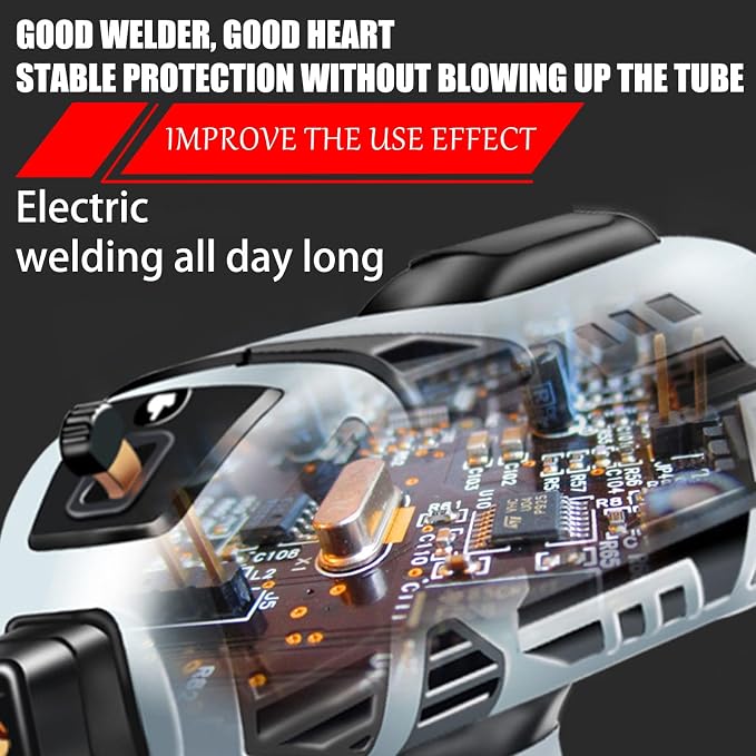 Saker Portable Welding Machine, 6 Gears 20-120a, for 1/16-1/8 Welding Rods, Sakerplus Handheld Welder (Green)