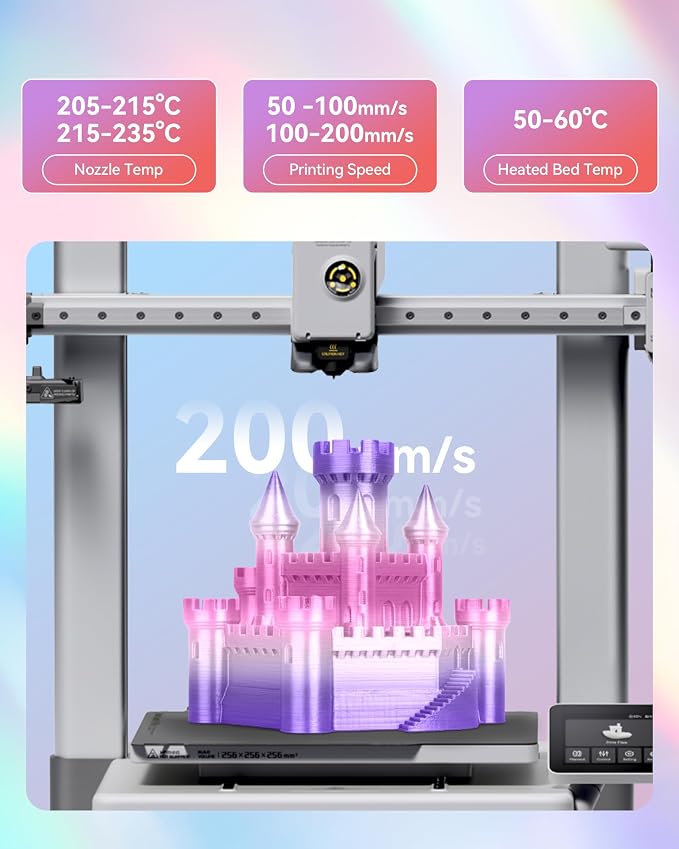 SUNLU Silk Rainbow PLA Filament 1.75mm, Multicolor Gradient 3D Filament, Neatly Wound Shiny Silk 3D Printer Filament, Dimensional Accuracy +/-0.02mm, 1KG Spool(2.2 lbs), Rainbow Silk 06