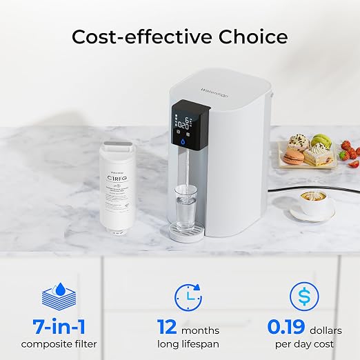 Waterdrop C1RFG Filter, Replacement for C1SL RO System, 12-Month Lifetime | Countertop Reverse Osmosis Filter, Enhanced Filtration, Long Filter Lifespan, Easy and Quick Filter Replacement