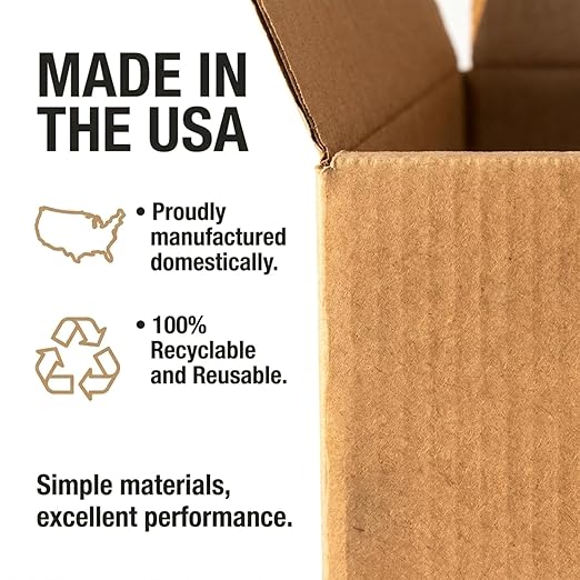 BOX USA Moving Boxes 20"L x 20"W x 15"H (6-Pack) Large - Corrugated Cardboard Box for Shipping, Mailing, Packing, Packaging and Storage