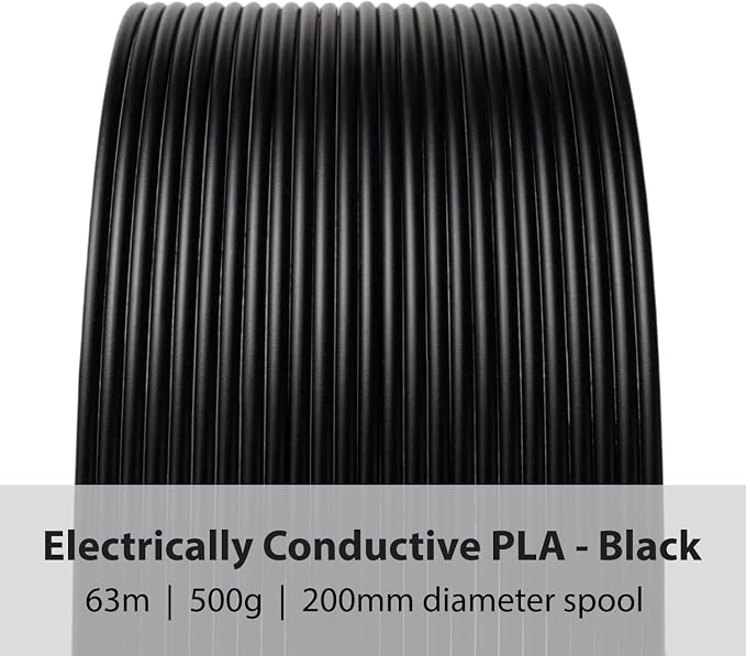 Protopasta Electrically Conductive Composite Black PLA 3D Printer Filament for Electrically Conductive 3D Prints | Easy Printing with Low Warp | 2.85mm Filament | 500g with Recyclable Cardboard Spool
