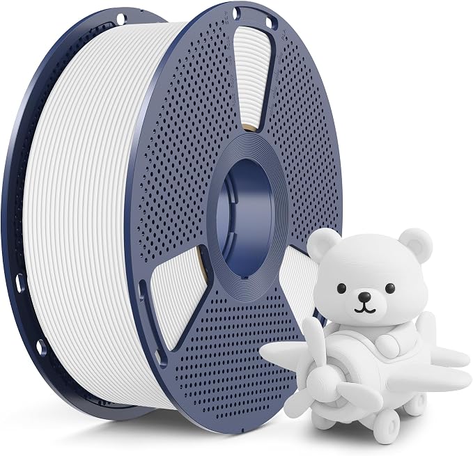 SUNLU High Speed Matte PLA 3D Printer Filament 1.75mm 1KG, White | Up to 600mm/s Fast 3D Printing Filament, Smooth Matte PLA, Fits Most FDM 3D Printers, 1KG Reusable Spool