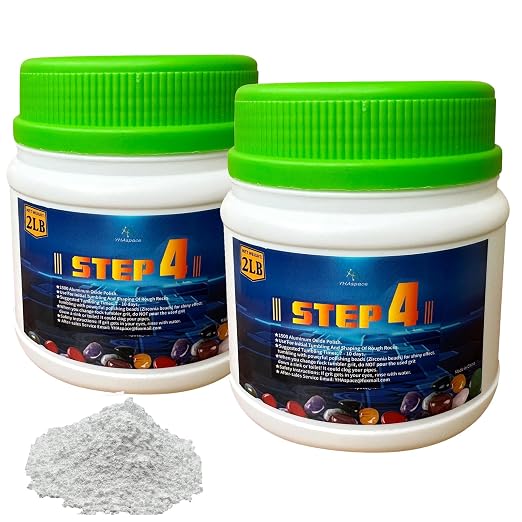 4 LB Rock Tumbler Grit Refill, Final Polish 1500 Fine Aluminum Oxide, Step 4 for Tumbling Stones