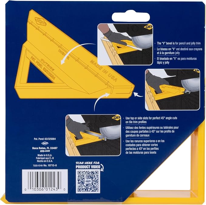 QEP 10715-6 TileTrim Square to Cut Tile Edging Trim and Jolly on Wet Saws and Chop Saws