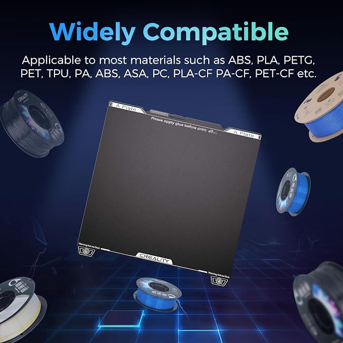 Creality K2 SE Build Plate, Epoxy Resin Platform 235*237mm with Nozzle Wiper, Spring Steel Plate, Wear Resistance Flexible Print 3D Printer Platform for Creality K2 SE 3D Printer, Excellent Adhesion