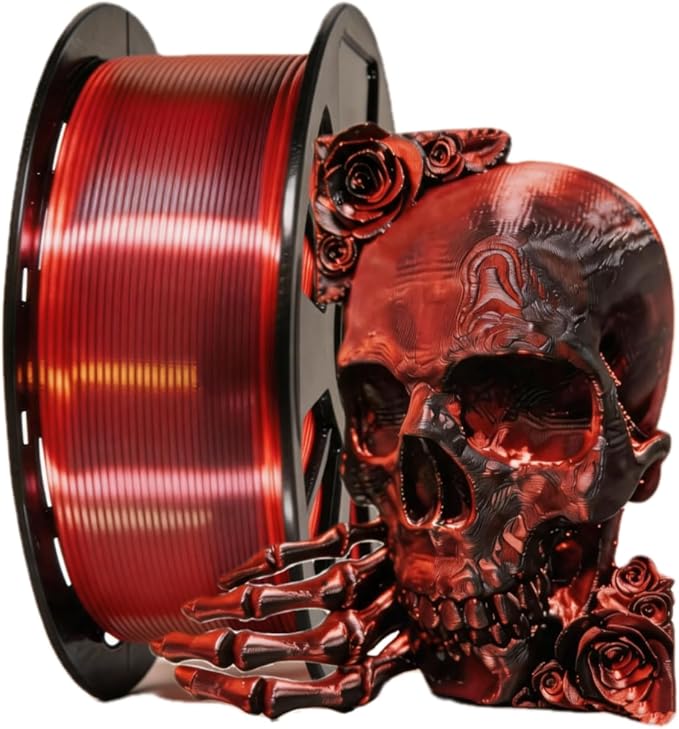 Silk PLA 3D Printer Filament 1.75mm Filajoy3D 3D Printing Filament 1KG Dimensional Accuracy +/- 0.03mm for Most FDM 3D Printers