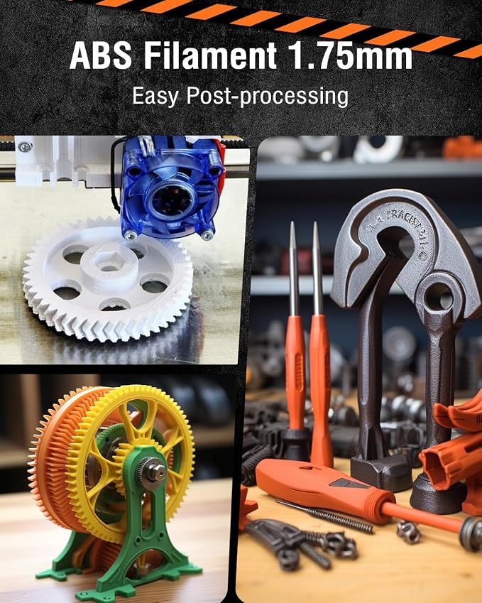 SUNLU ABS Filament 1.75mm,Black,5kg | 3D Printer Filament,Highly Resistant Durable,Heat Resistance,Excellent Toughness,For 99% FDM 3D Printers.