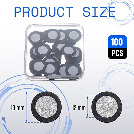 Kingdder 100 Pcs 3D Magnetic Tracking Dot for Scanner Scanning Reference Point Marker Diffuse Reflection Positioning Targets for 3D Scanning (Inner 12.0 mm Outer 19 mm)