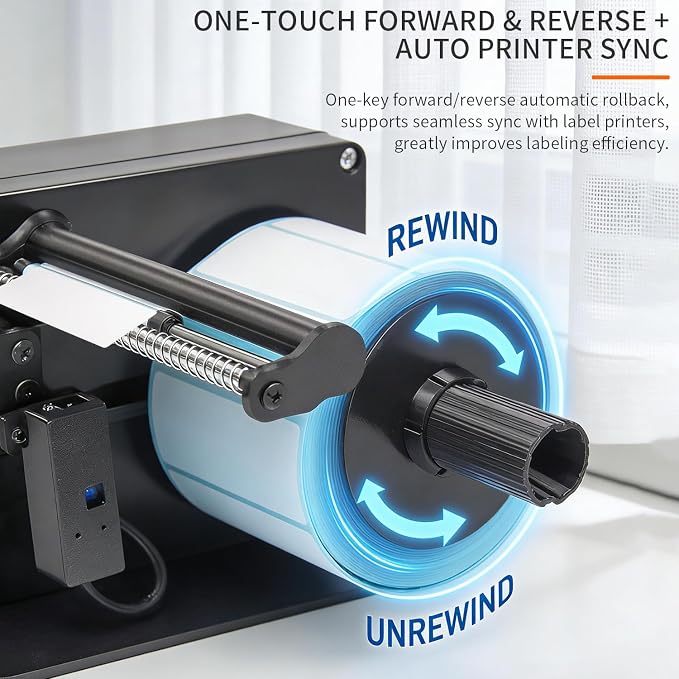 DUEBEL Automatic Label Dispenser, Label Stripper Machine, Label Dispenser for Rolls of Sticker Labels, Automatic Label Peeling, Automatic Label Separator, Sticker Dispenser Machine