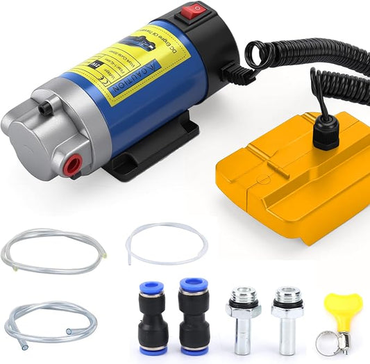 Oil Pump Compatible with Dewalt 20V Max Battery(No Battery), 100W Oil Extractor Pump Oil Removal Pump for Oil Change, Electric Transfer Oil Pump with 2 Pipes for Cars Motorcycles RVs Boats