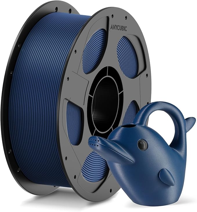ANYCUBIC PETG-CF Carbon Fiber 3D Printer Filament 1.75mm, Durable Impact & Heat Resistant, Satin Carbon Fiber Texture, 1KG Reusable Spool, Indigo Blue