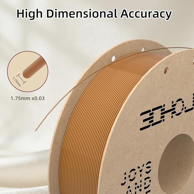 3DHoJor Silk PLA Filament 1.75mm, PLA Filament 1.75mm Silk Shiny 3D Printer Filament, 1kg Cardboard Spool (2.2lbs), Dimensional Accuracy +/- 0.03 mm, Fit Most FDM Printer（Red Copper）