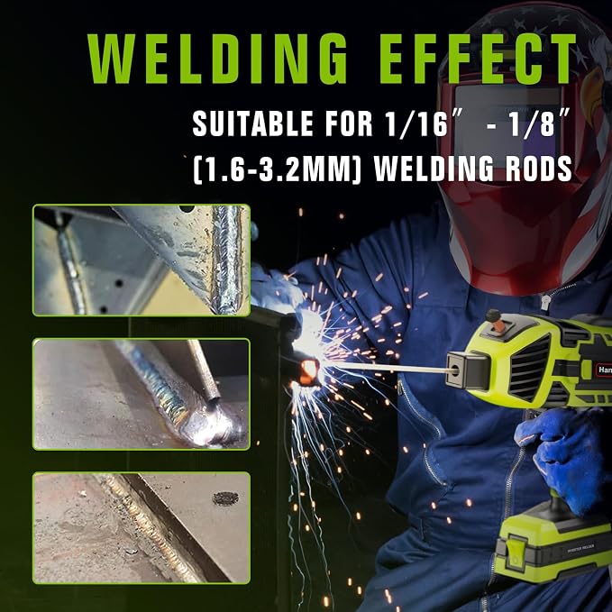 TRQWH Portable Welder Machine 110V ARC Handheld Welder & Auto Darkening Welding Helmet