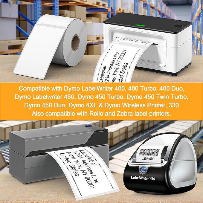 (3600 Labels/3-Proof 1" Core) Labelebal Replacement for DYMO 30256, 2-5/16" x 4"(59 mm x 101 mm) Direct Thermal Labels Postage Address Shipping Labels Compatible for DYMO & Rollo & Zebra Printer
