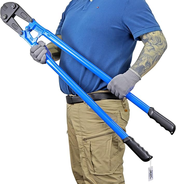 42 IN Bolt Cutter with Drop Forged CRV Alloy Steel Blades,with Ergonomic Handle,Heavy Duty Metal Cutter for Rebars, Chains, Locks, Wires, Bolts, Fence.