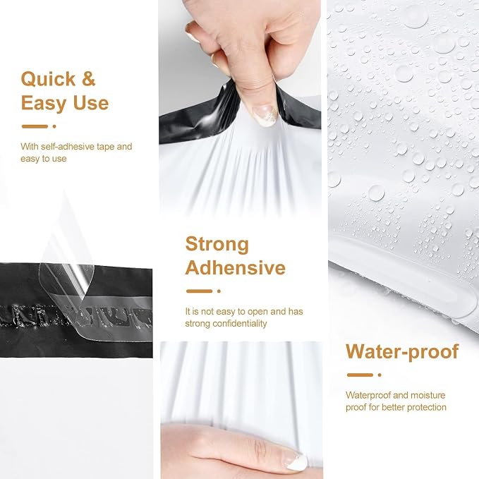 Metronic Poly Mailers 19x24 Inch 600Pcs | Large Shipping Bags for Clothing, Small Business | Strong Thick Mailing Bags with Self Adhesive | Waterproof and Tear-Proof Large Package Bags in White