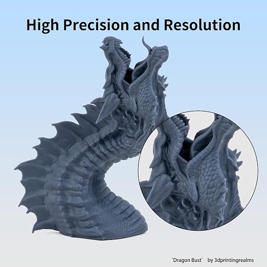 Siraya Tech Tenacious Easy Navy Grey 3D Printer Resin, Easy-to-Print Flexible Resin with High Impact Resistance, Great Resolution, and High Toughness - No Mixing Needed, Perfect for MSLA/DLP/SLA, 1kg