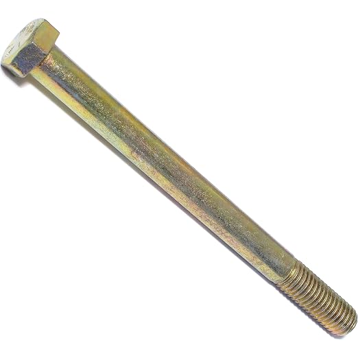 Hard-To-Find Fastener Grade 8 Hex Cap Coarse Large Bolts, Bulk Pack, Steel Hex Bolts for Construction, Home Improvement, 1/2-13 x 6, Pack of 10
