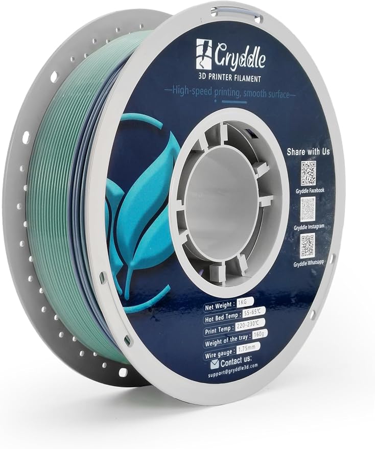 PETG 3D Printer Filament,1.75 mm 1KG (2.2lbs) ±0.03 mm High Precision, Dimensional Accuracy,High Toughness & Heat Resistance, Widely Compatible with FDM Printers