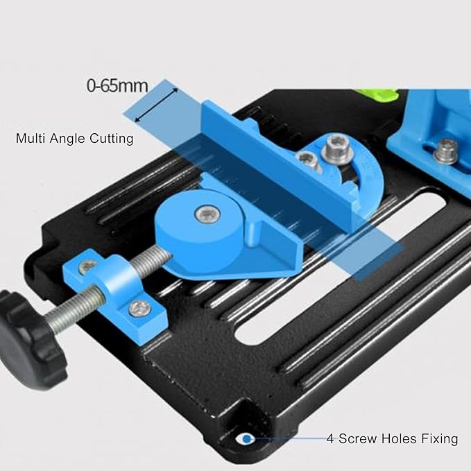 Angle Grinder Stand, Angle Grinder Fixed Bracket Polishing Machine Conversion Cutting Machine Table Saw, Adjustable 45 Degree Clamp with Protective Cover