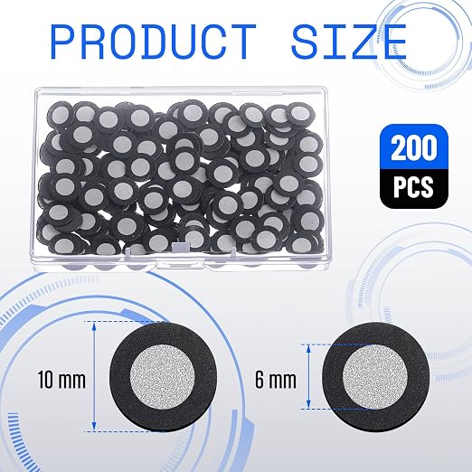 Kingdder 200 Pcs 3D Magnetic Tracking Dot for Scanner Scanning Reference Point Marker Diffuse Reflection Positioning Targets for 3D Scanning (Inner 6.0 mm Outer 10 mm)