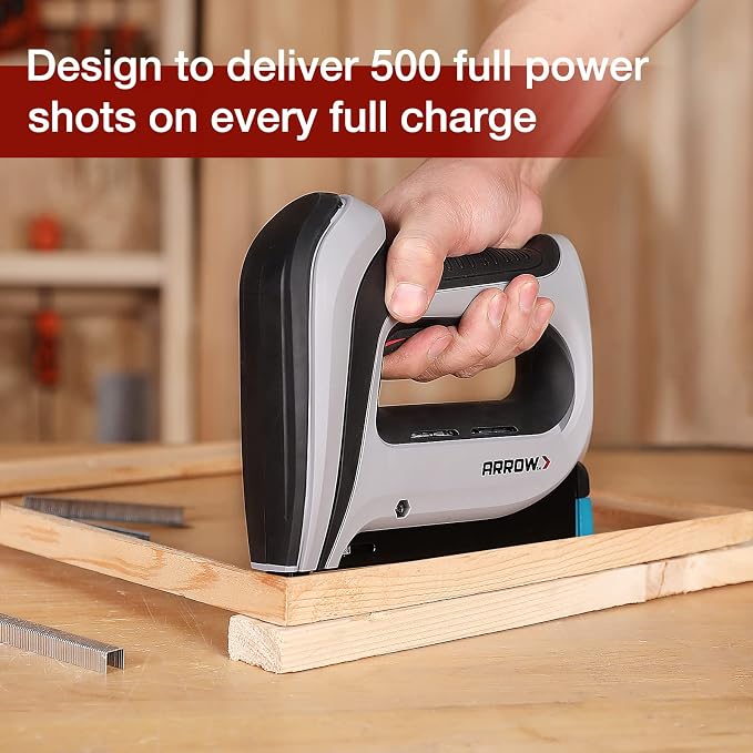 Arrow Cordless Staple Gun Kit, Electric Stapler with 3750 Pieces T50 1/4", 3/8", 1/2" Staples, for Upholstery Professional and DIY Projects, T50DCD