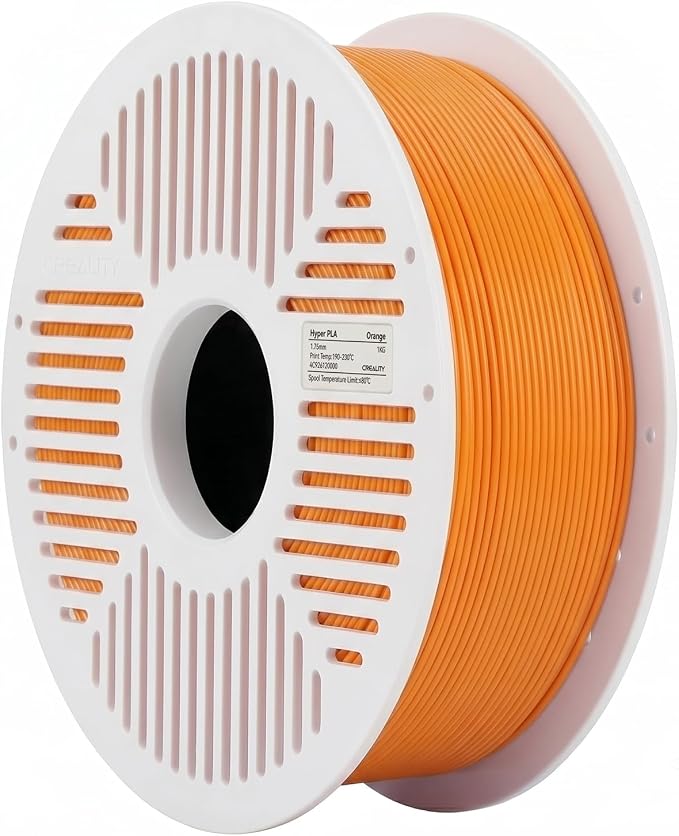Creality PLA Filament with Reusable Spool 1KG, 1.75mm PLA 3D Printing Filament 2.2lbs High Dimensional Accuracy, Easy Installation Detachable Spool, Fits for Most 3D Printers, Orange