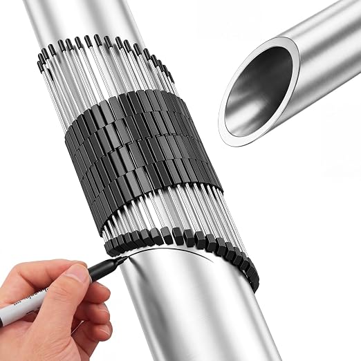 Yookeer Multi Surface Pipe Profiling Tool, 0-3" Pipe Cutting Template Multi Functional Shape Duplicator, Lightweight and Wear-Resistant Curve Fitting Tool for Tiles Floors DIY Pro Plumbing