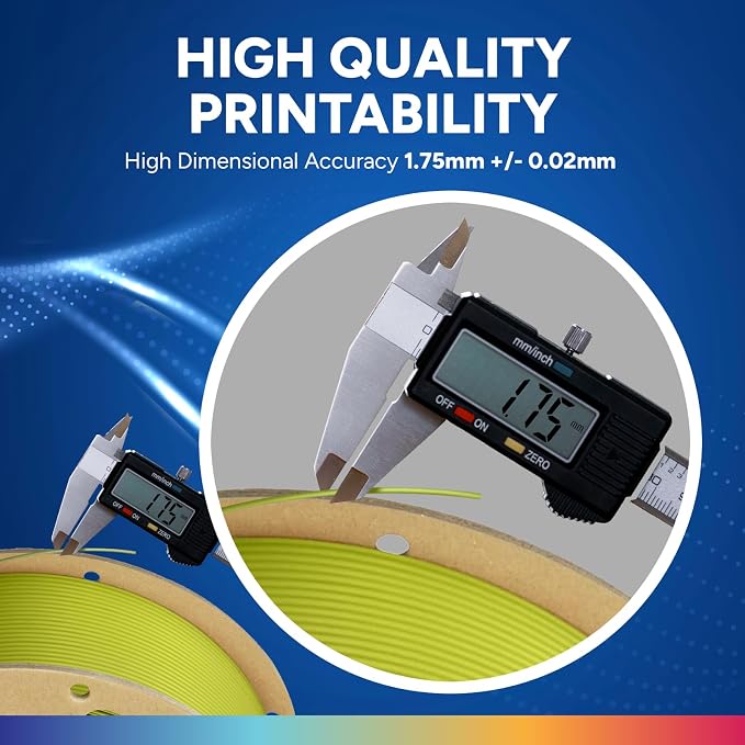OVERTURE PLA Plus (PLA+) Filament 1.75mm, Stronger & More Durable, Professional Toughness 3D Printer Filament 1kg (2.2lbs), High Precision +/- 0.02mm, Tangle-Free (Olive Green)