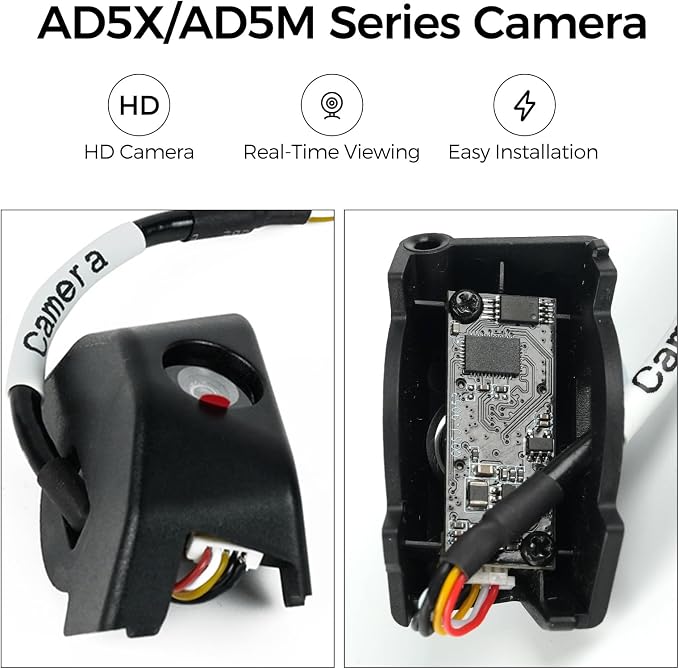 Official Original FLASHFORGE AD5M Camera Smart Kit, AD5X 3D Printer Camera | Real-Time Monitoring of Printing,FDM 3D Printer Cameras, For Flashforge AD5X, Adventurer 5M and Adventurer 5M Pro