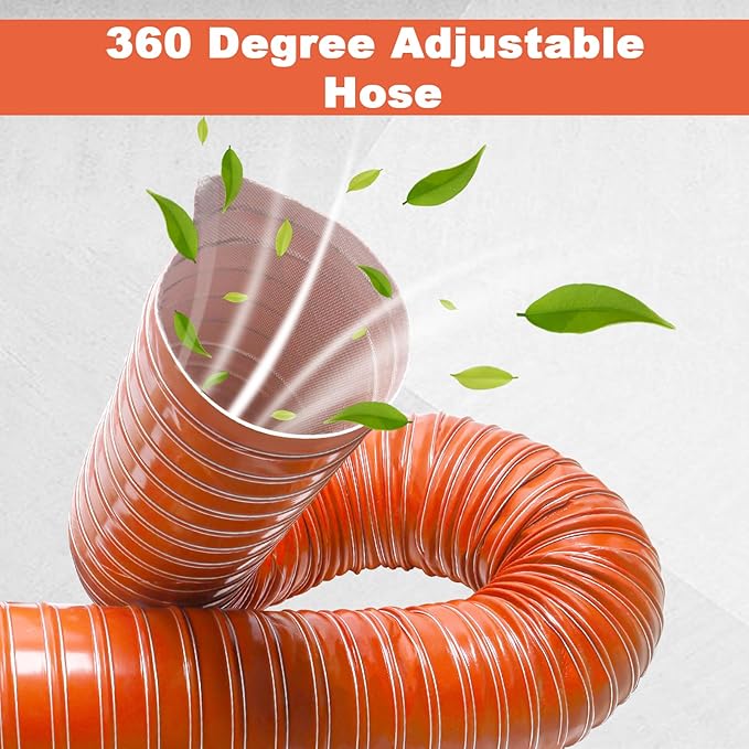 NOWBALL 4.5in Automotive Air Duct Hose, Length 1 Meter-3.3ft, 4.5" Silicone Flexible Cooling Ducting, 114mm High Heat Brake Exhaust Hose for Car, Garage, Dryer Air System