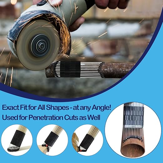 Multi Surface Pipe Profiling Tool, Pipe Cutting Template Multi Functional Shape Duplicator, Lightweight and Wear-Resistant Fiberglass Material for Tiles Floors DIY Pro Plumbing (0-8" Pipes)