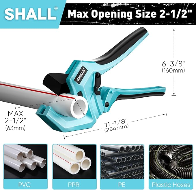 SHALL 2-1/2'' PVC Pipe Cutter & PEX Pipe Cutter Set