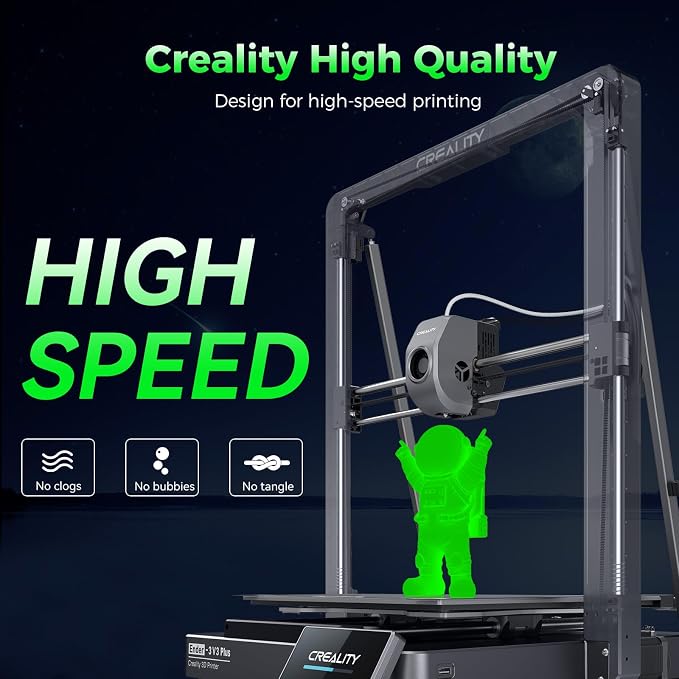 Creality Glow in The Dark Hyper PLA Filament, Luminous 3D Printer Filament 1.75mm, High Brightness&Long Time Glows Filament Bundle, Dimensional Accuracy +/-0.02mm, 4kg Spool(Pink,Blue,Yellow,Green)