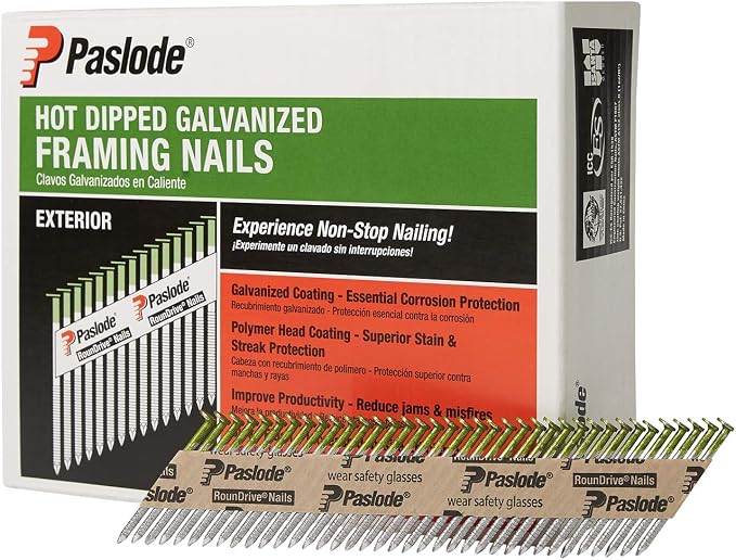 Paslode Hot Dipped Galavanized Framing Nails - 650381 - HDG 30 Degree Round Head - 2 inch x .113 Gauge - 2,000 per Box - For Paslode Framing Nailers