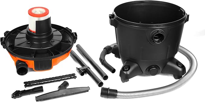 WEN VC9209 10-Amp 9.25-Gallon 6.5 Peak HP Wet/Dry Shop Vacuum and Blower with 0.3-Micron HEPA Filter, Hose, and Accessories