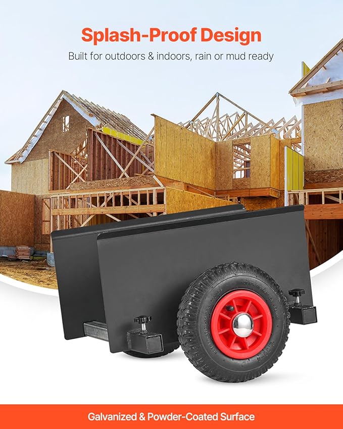 VEVOR Panel Dolly, 600LBS Heavy-Duty Drywall Mover with 8" Pneumatic Wheels, Adjustable Clamp Panel Cart for Drywall Sheet, All Terrain Moving Cart