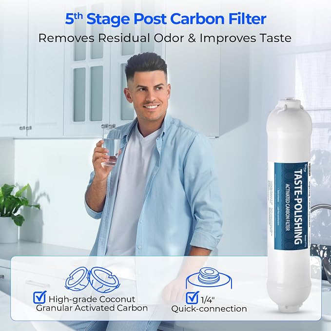 iSpring F22-75 NSF Certified 3-Year Replacement Filter Pack, For Standard 5-Stage RO Systems, Reduces PFAS, Chlorine, Bad Taste & Odor, 22 Pieces