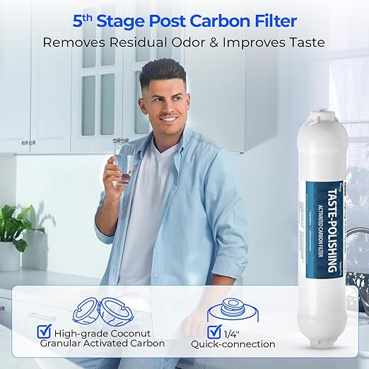 iSpring F9K NSF Certified 1-Year Reverse Osmosis Water Filter, Alkaline Remineralization Filters for 6-Stage RO Systems, Without RO Membrane | Cartridge Set for 6-Stage Alkaline Mineral Under Sink RO Systems. Without Membrane. Fits RCC7AK/RCC7PAK