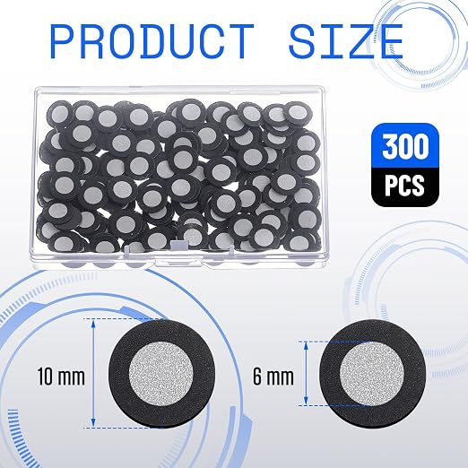 Kingdder 300 Pcs 3D Magnetic Tracking Dot for Scanner Scanning Reference Point Marker Diffuse Reflection Positioning Targets for 3D Scanning (Inner 6.0 mm Outer 10 mm)