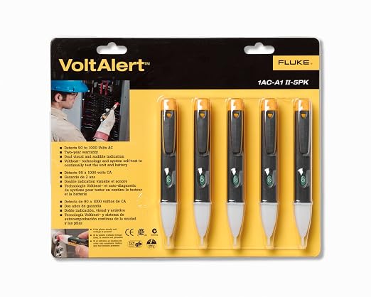 Fluke 1AC II VoltAlert Non-Contact Voltage Tester (Pack of 5)