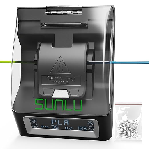 Filament Connector, SUNLU Official Splicer with 200Pcs PTFE Sleeves for 3D Printer Filament 1.75mm, Compatible with PLA PETG TPU ABS PA Nylon