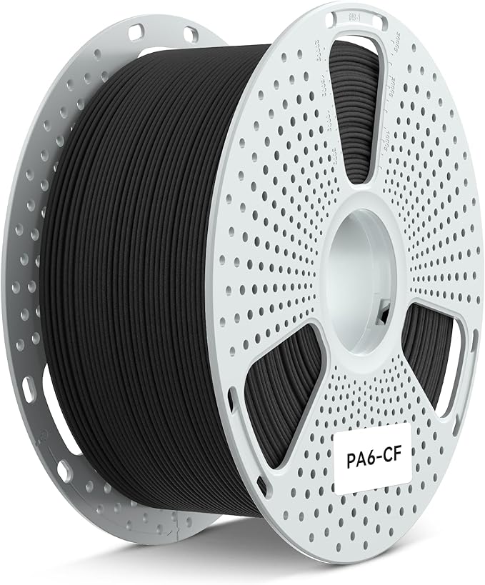 SUNLU Nylon PA6-CF 3D Printer Filament 1.75mm, 2.7kg, Black | 20% Carbon Fiber Reinforced, 209°C Heat Resistance, Big Roll Filament, 2.7kg Spool(5.95 lbs)