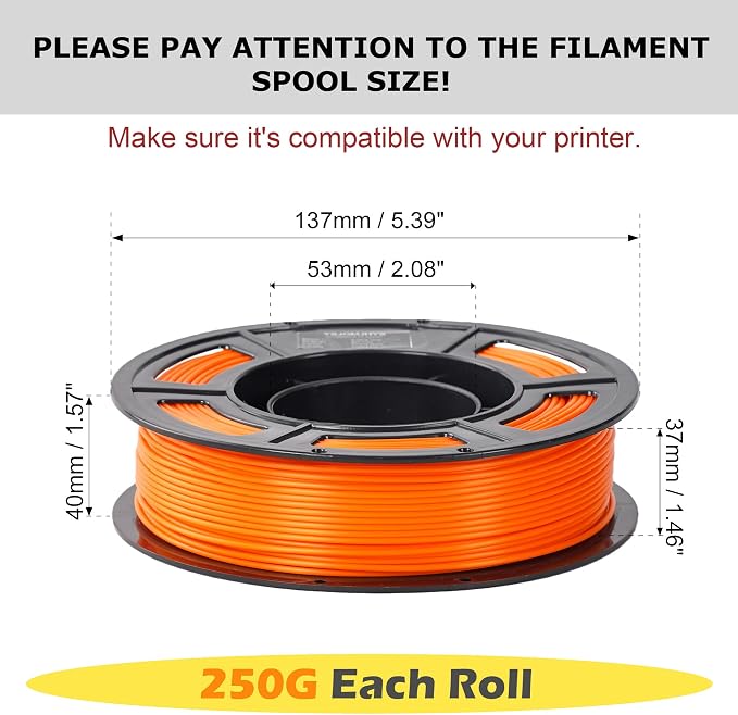 250g PLA+ Filament 1.75mm Bundle, YSJOMJHYS 3D Printer Filament Bulk, Neatly Wound, Individually Vacuum Packed, 3D Printing PLA Plus Filament Set, 250g Spool, 10 Rolls