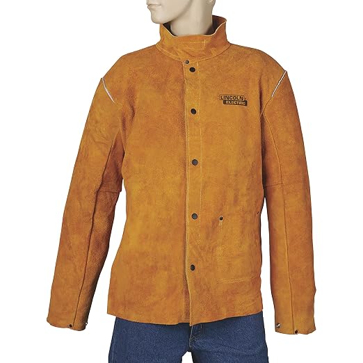 Lincoln Electric KH807XL Brown X-Large Flame-Resistant Heavy Duty Leather Welding Jacket