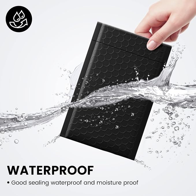 Fuxury Black Bubble Mailers 4x8" Padded Envelopes 1000Pack Strong Adhesion Thick Padded Mailers for Small Business Mailing Small Items,Jewelry,Makeup