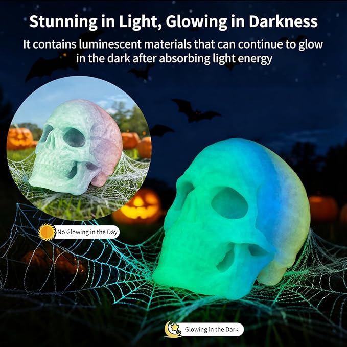 IEMAI Glow in The Dark PETG Filament 1.75mm Bundle 2KG, Rainbow and Green Luminous 3D Printer Filament High-Brightness & Long-Lasting Glowing, Accuracy +/-0.02mm